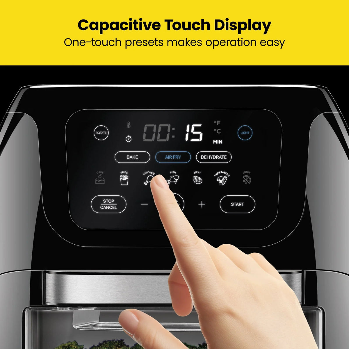 10 Qt. Digital Air Fryer+ Rotisserie, Black T934154