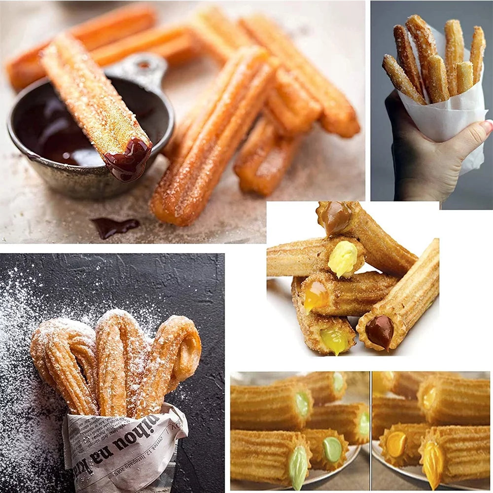 5L Vertical Churros Machine with 12L Deep Fryer 220V 5KW X5581
