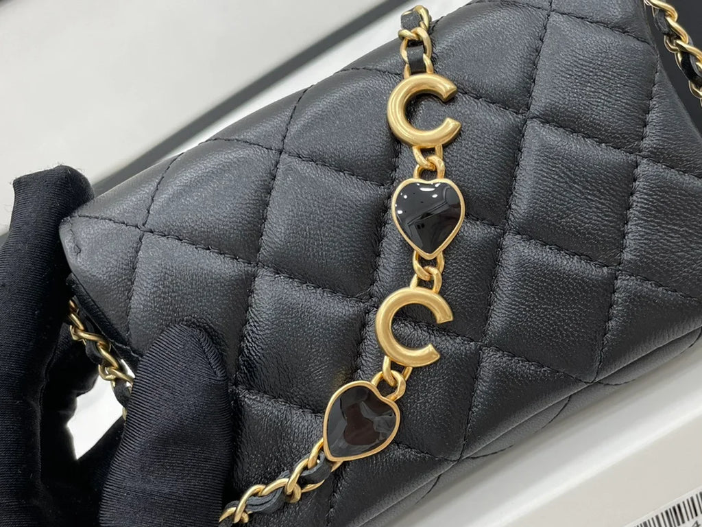 Black Mini Flap Bag F4992