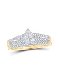 1/2 Cttw Yellow Gold Diamond Bridal Ring Set I67119