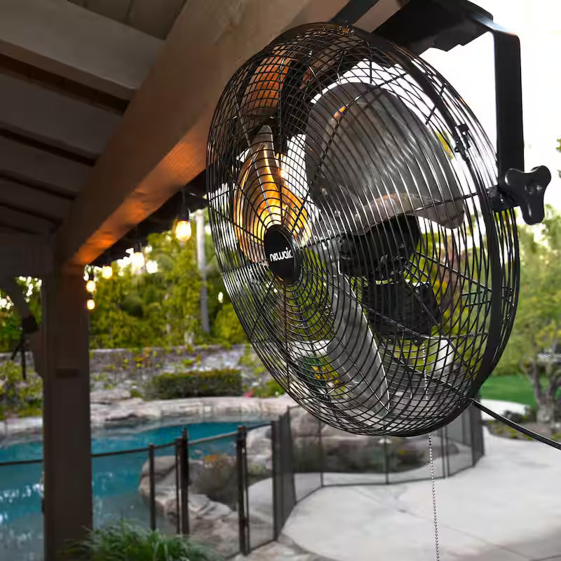 20 in. High Velocity Wall Mounted Fan with 3 Speeds and Adjustable Tilt in Black S58610