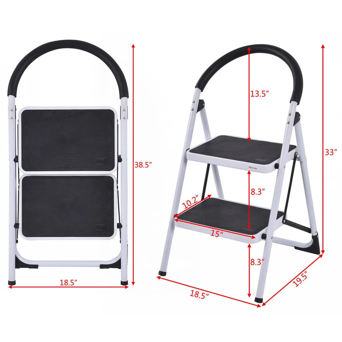 2 Step Folding Stool 330Lbs Capacity G193518