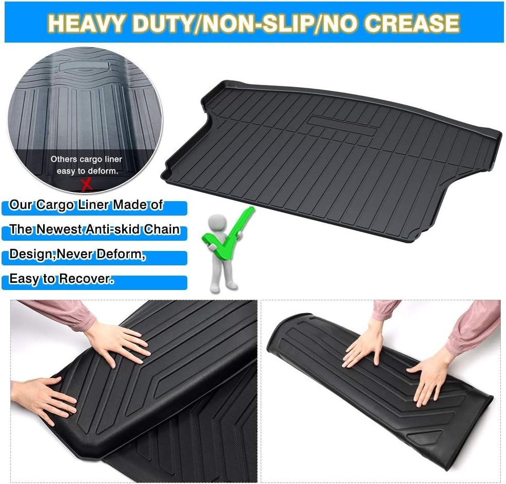 Custom Fit Cargo Liner Trunk Mat for Nissan Rogue 2014-2020 T32, Pack of 2 R258345