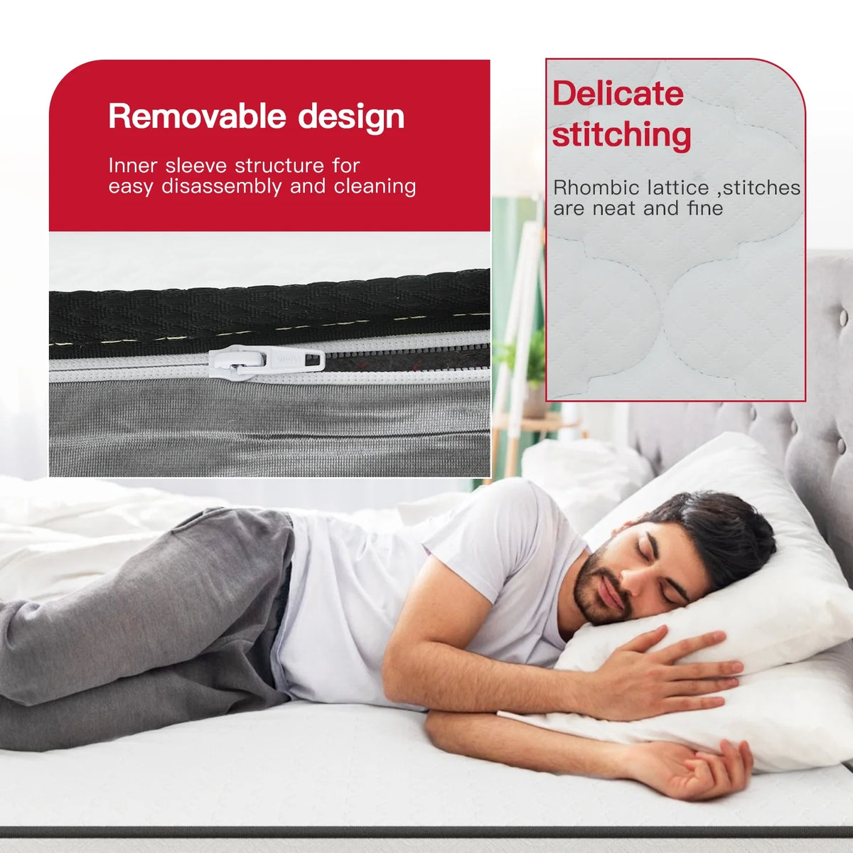 8 Inch Medium Firm Spring Full Size Mattress T6999