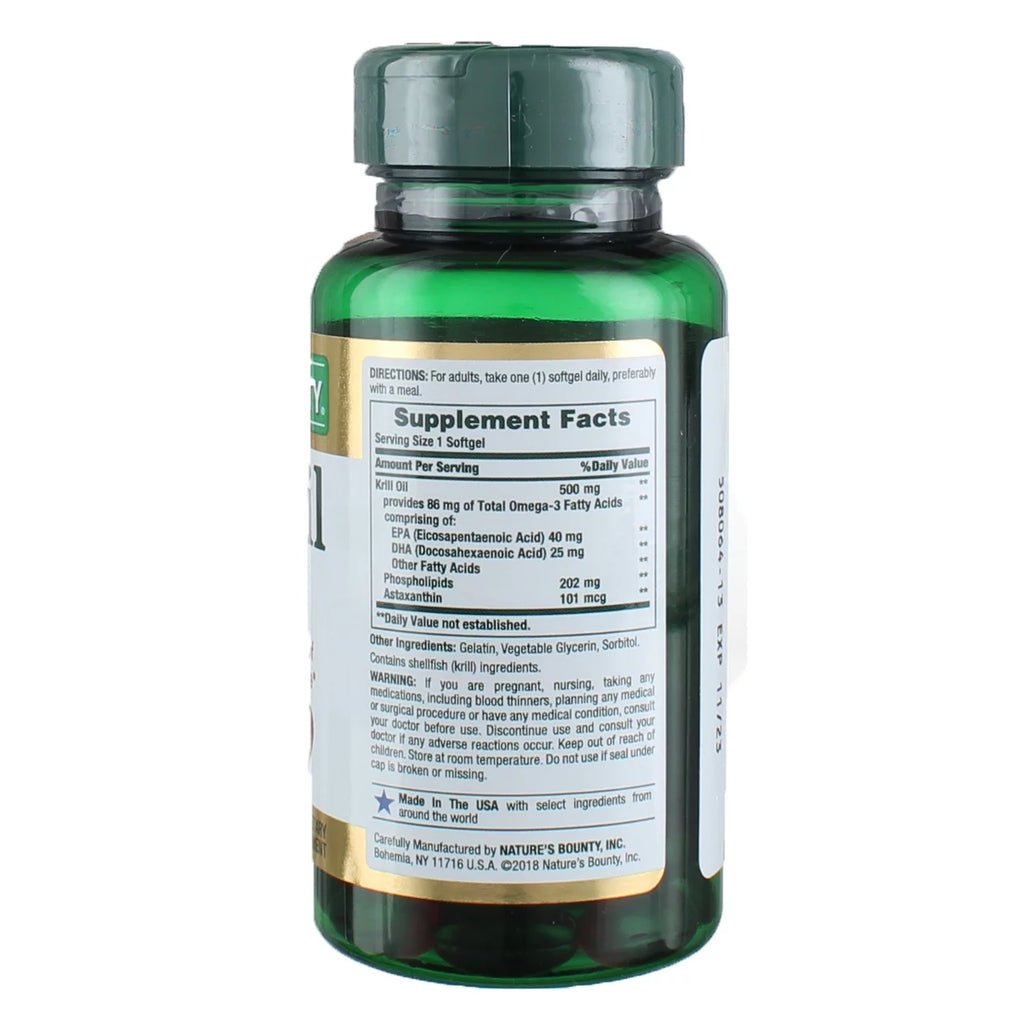 Red Krill Oil 500Mg Omega-3 Softgels 2 Pack L340804