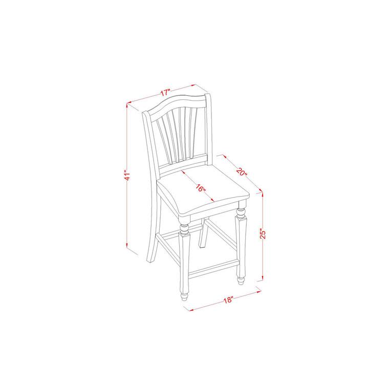 5 Piece Kitchen Dinette Table and 4 Counter Height Stool Set X3265