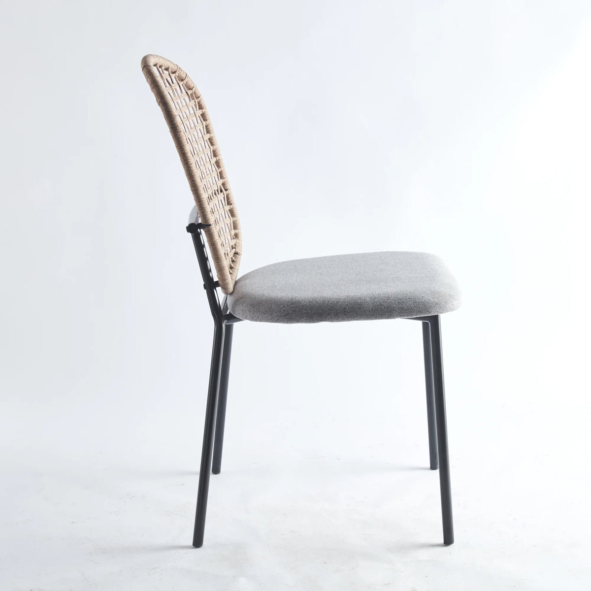 Gray and Black Dining Chairs, Set of 4 H544