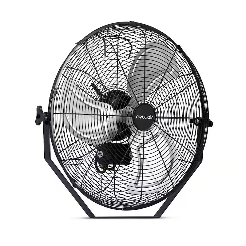20 in. High Velocity Wall Mounted Fan with 3 Speeds and Adjustable Tilt in Black S58610