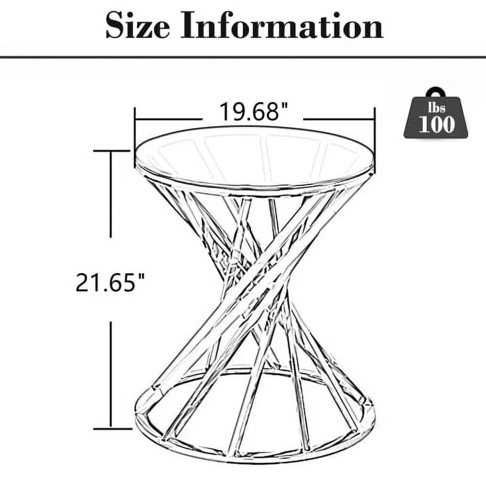 19.5" Modern Spiral Coffee Table T934662