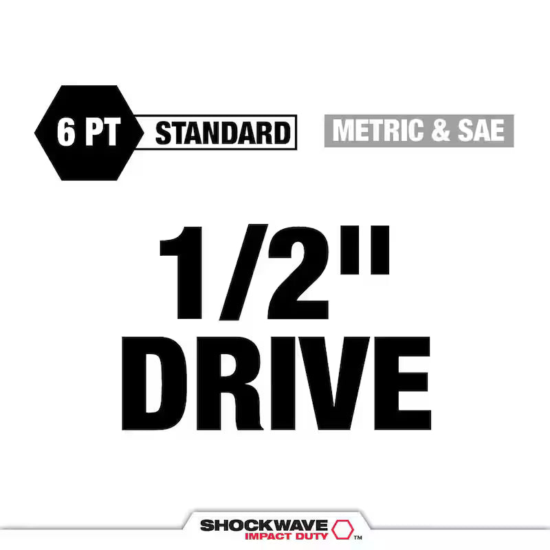 1/2 in. Drive Metric and SAE Impact Socket Set (27-Piece) H224848