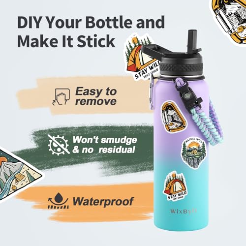 64 oz Insulated Stainless Steel Water Bottle with Straw H453438