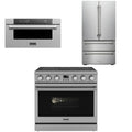 36 Electric Range, Refrigerator and Microwave D708