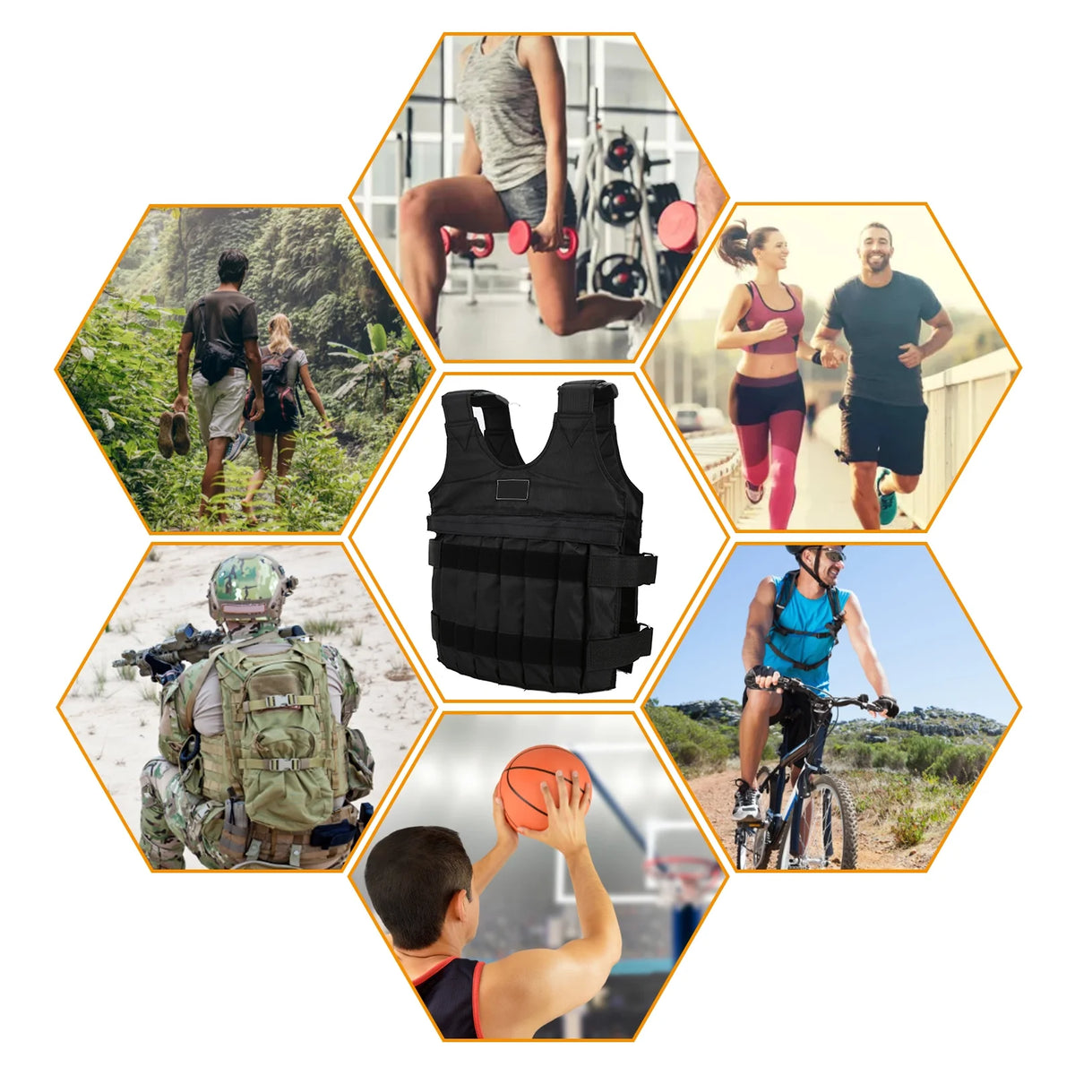 Adjustable Weighted Vest (Black) F3911