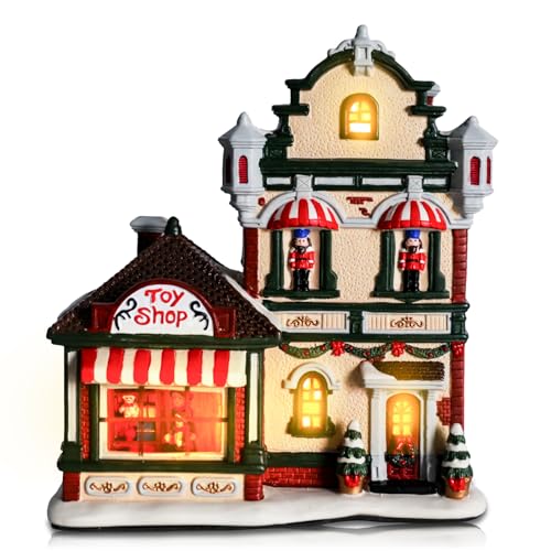 Ceramic Village House with LED Light G6671