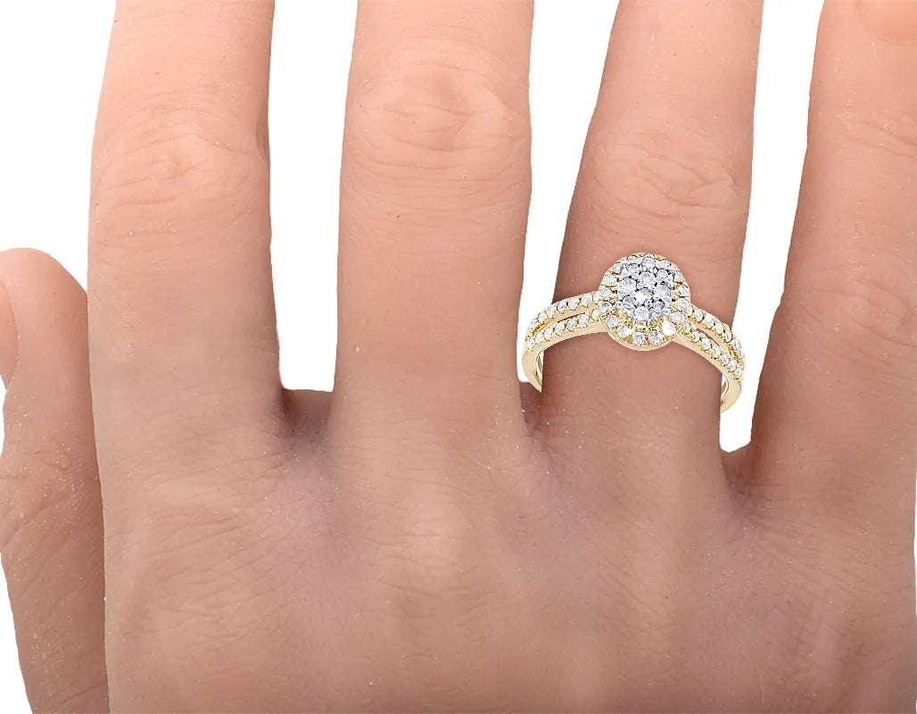 0.5 CT Diamond Engagement Ring 14K Gold Y585075