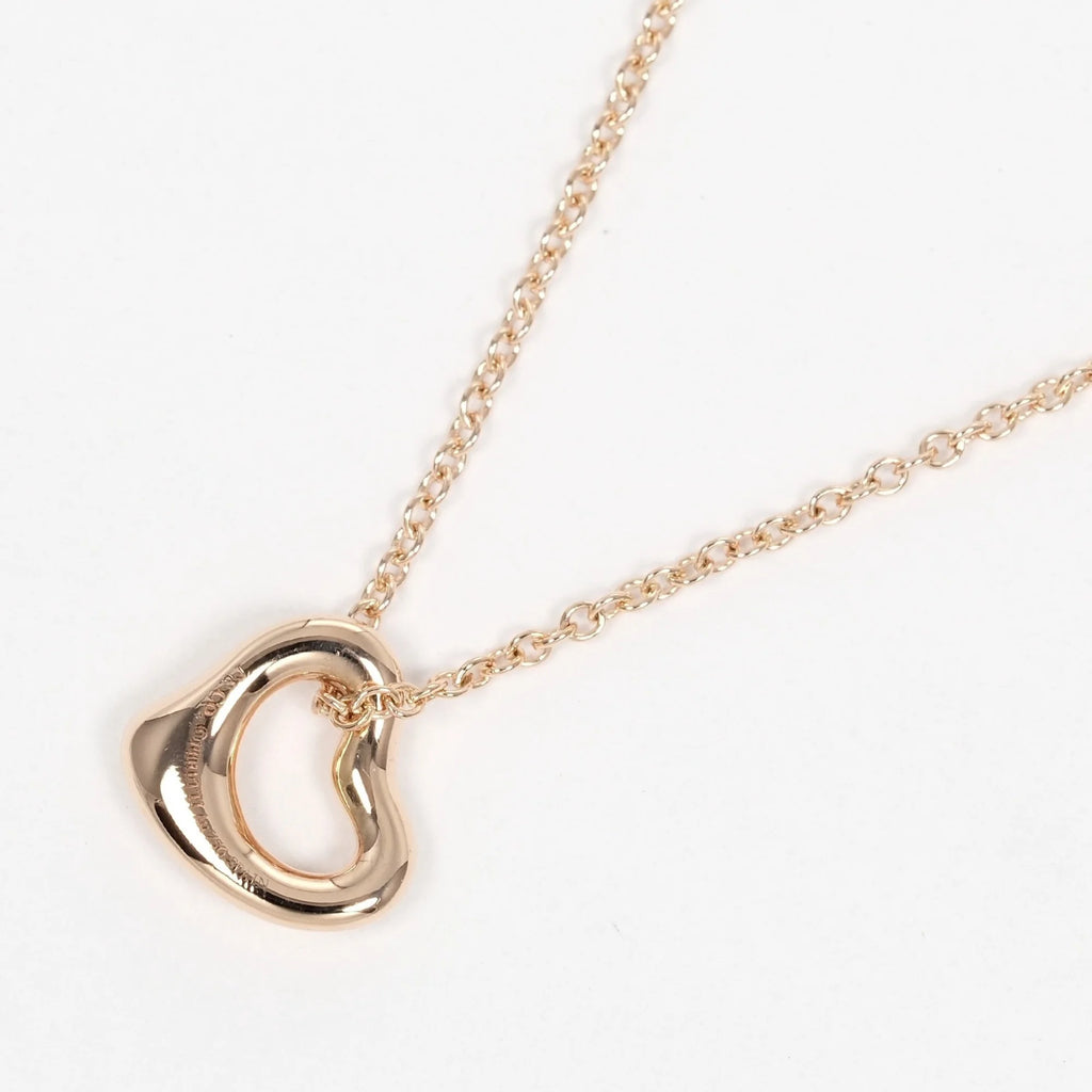 Open Heart 7mm Necklace K18 PG Pink Gold N133768
