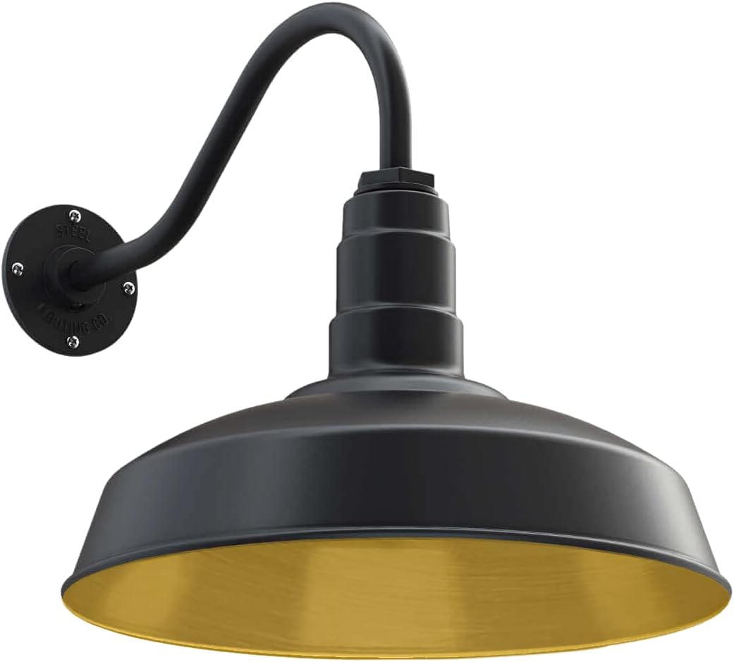 Matte Black Gooseneck Barn Light A703101