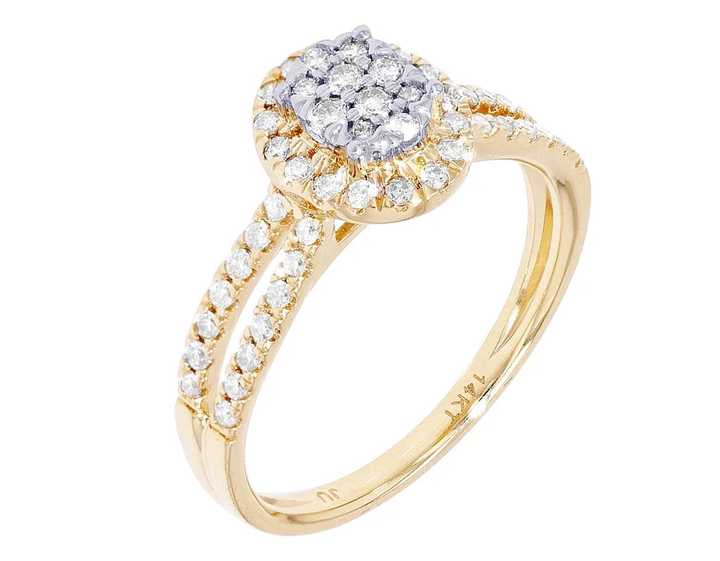 0.5 CT Diamond Engagement Ring 14K Gold Y585075