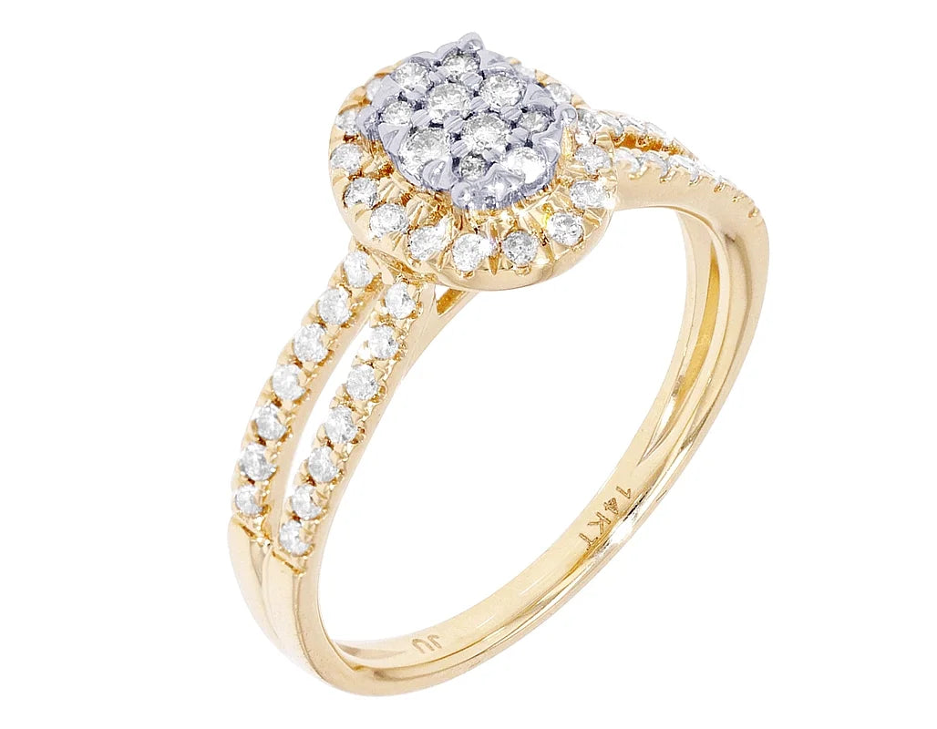 0.5 CT Diamond Engagement Ring 14K Gold Y585075