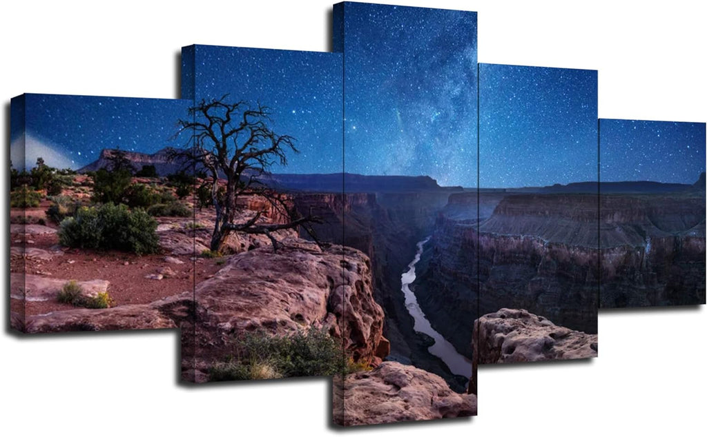 5 Piece Framed Canvas Print Wall Art Pictures (60''Wx32''H) K18682