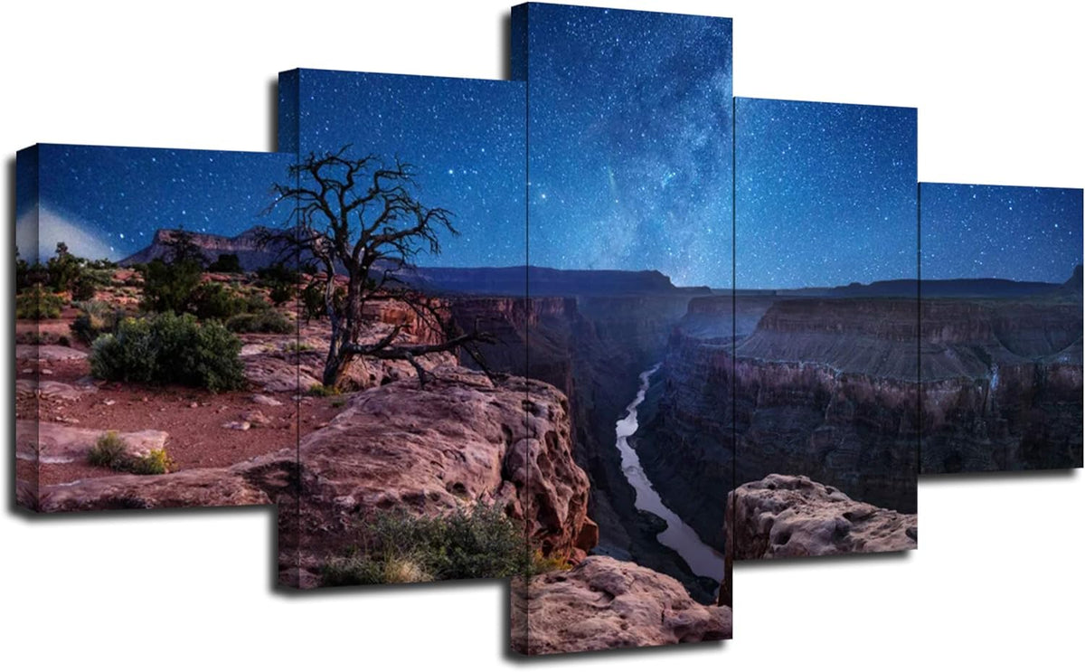 5 Piece Framed Canvas Print Wall Art Pictures (60''Wx32''H) K18682