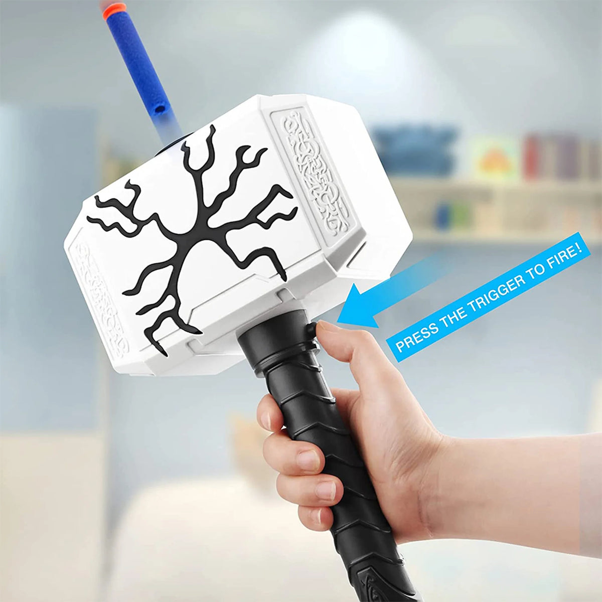 Thor Battle Hammer Toy Shooting Game Soft Bullet G9742
